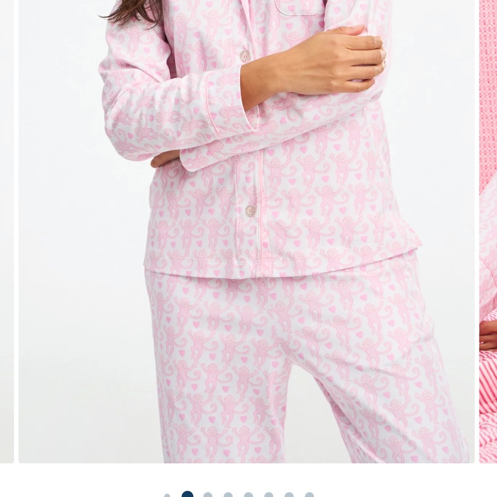 Roller Rabbit Pink Monkey Print Shirt